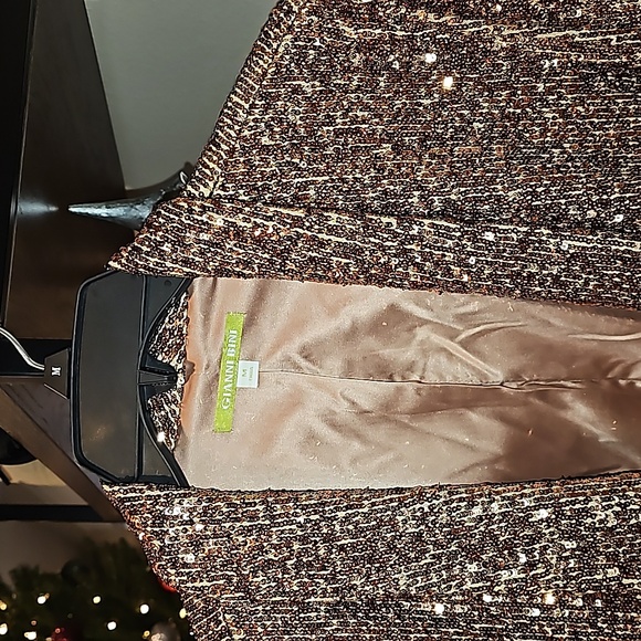Gianni Bini rose sequin blazer - Picture 3 of 4
